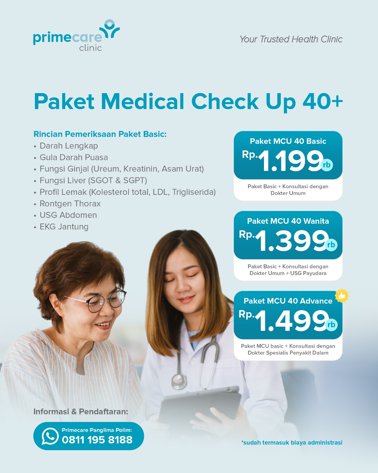 Paket Layanan MCU (Medical Check Up) Usia 40 Tahun ke Atas